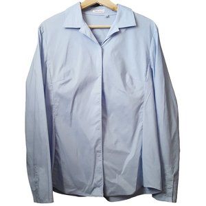 Tahari Light Blue Button Down Blouse
